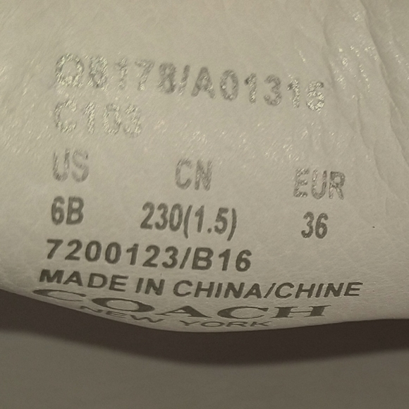 COACH Limited Edition Floral Animal Print Suede Leather Slip On Sneakers Size 6B - Picture 5 of 6